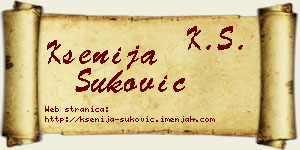 Ksenija Šuković vizit kartica